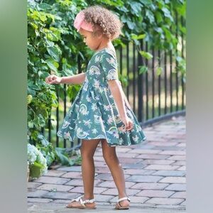 Ruffle Butts Floral Rainbow Dress